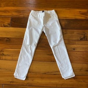 Gap White Stretch Jegging Raw Hem Ankle Jeans in Girls Size 12